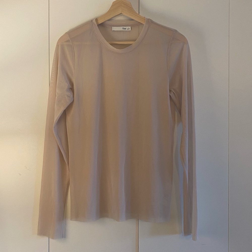 🍂fall drop🍂Wilfred Mesh Kristen top beige/ pink